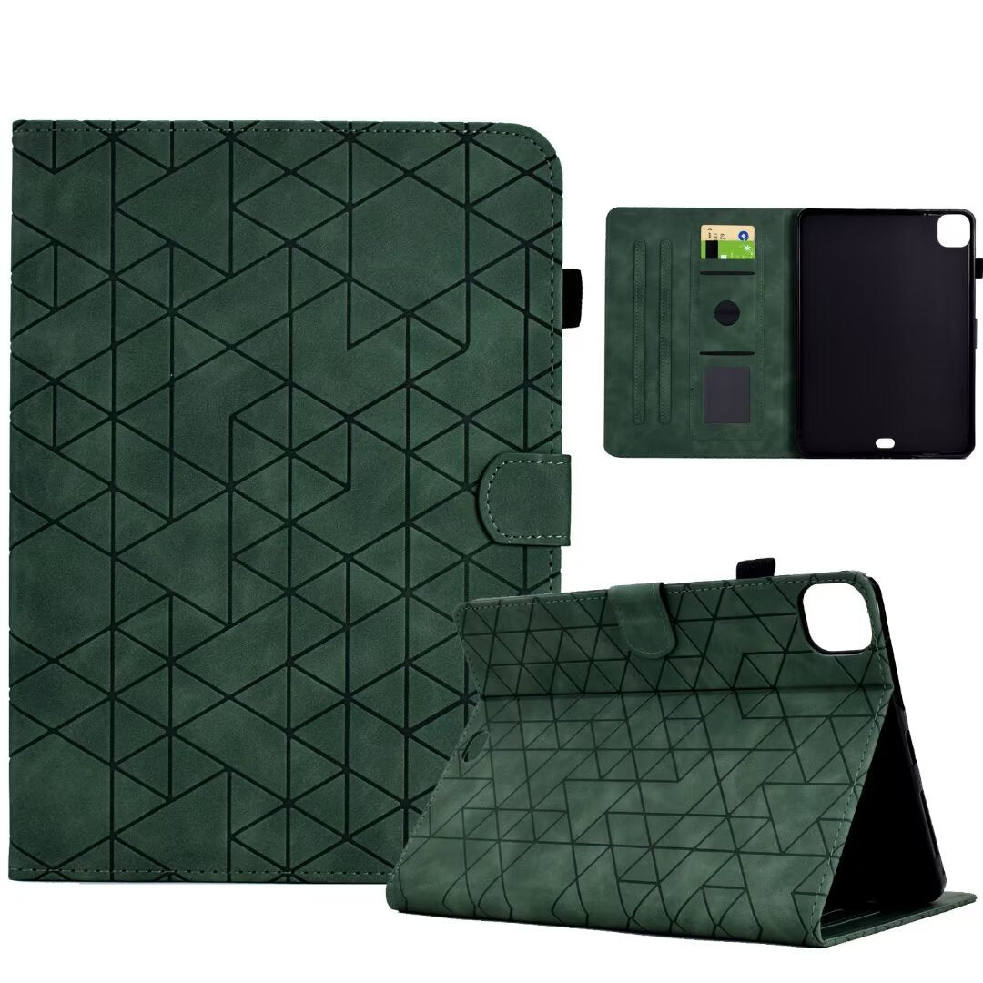 Tablet Leather Case Diamond Frosted Card Holder Drop-resistant