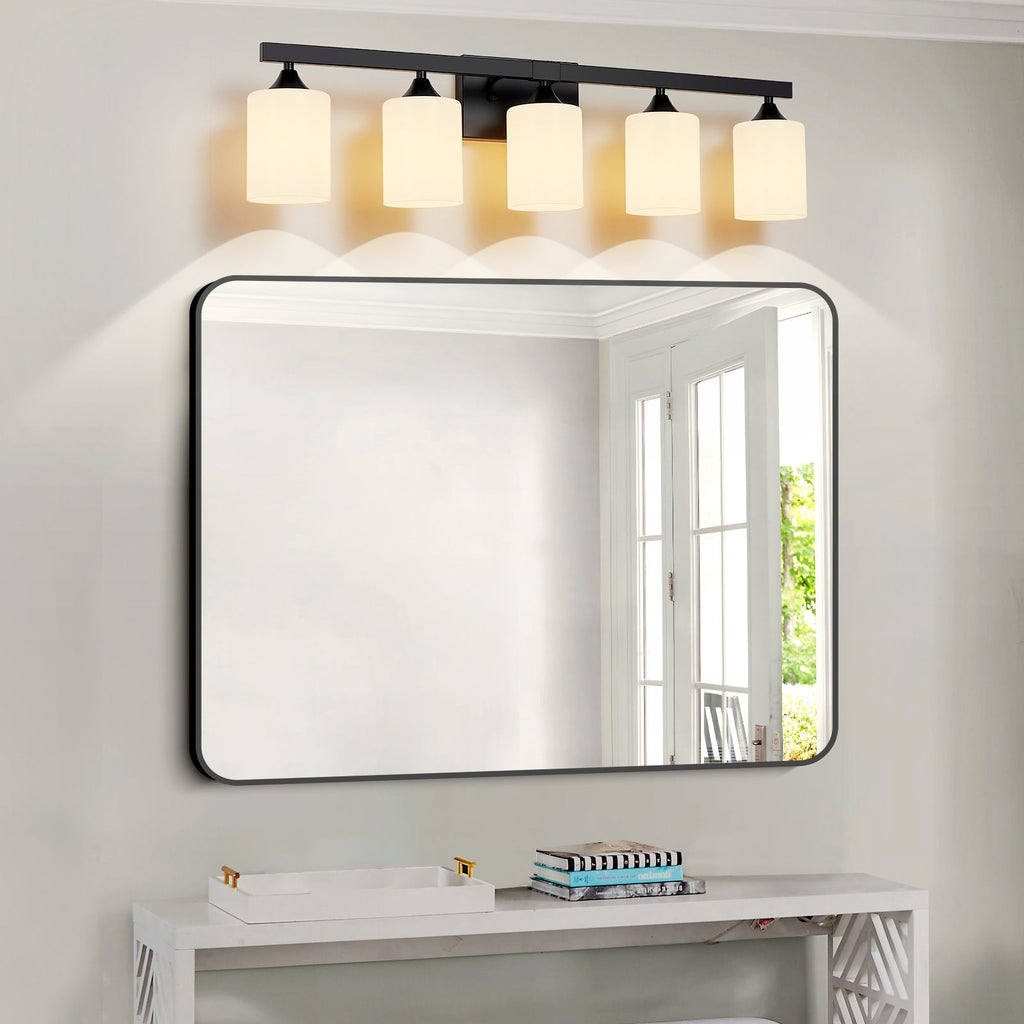 5-Light Matte Bathroom Vanity Wall Light