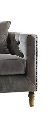 Sidonia Gray Velvet Loveseat