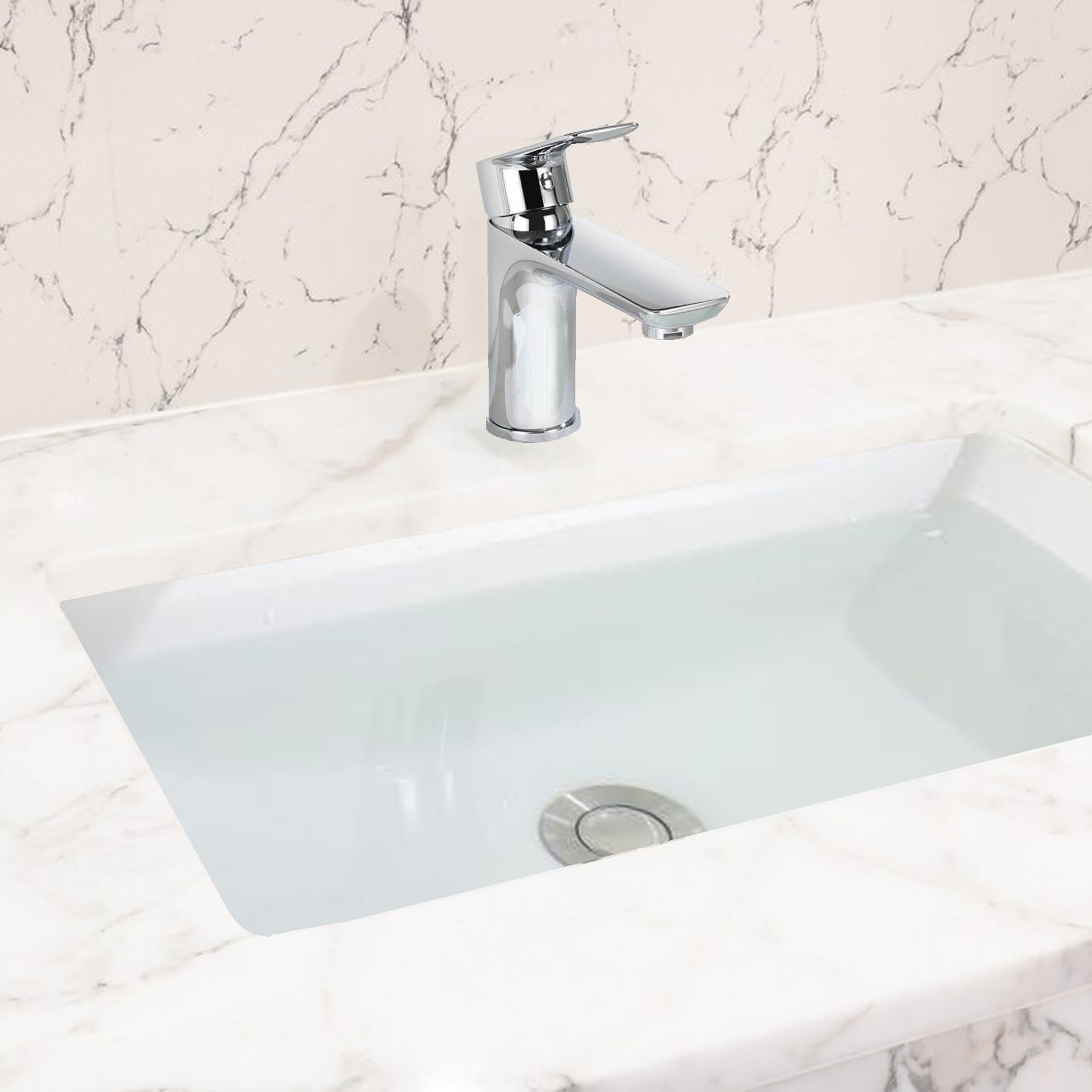 Chrome Single Handle Lavatory Basin Sink Faucet