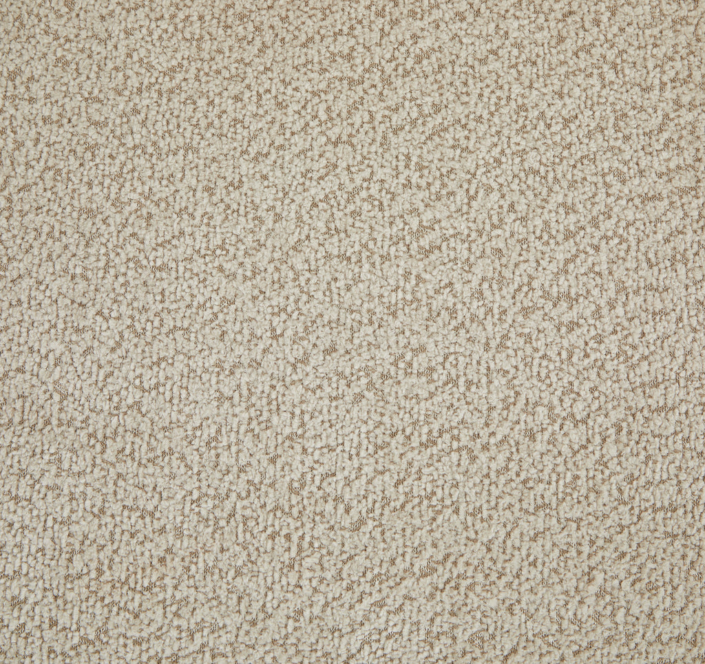 Elegant Curved Boucle Sofa with Solid Wood Frame