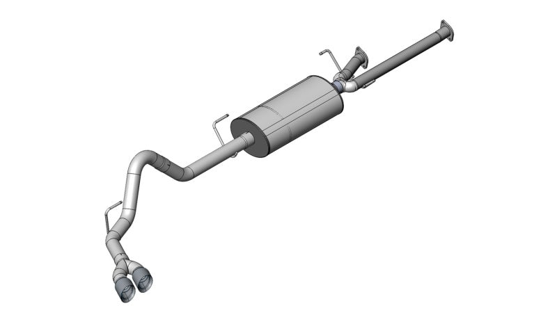 Corsa Performance 09-10 Toyota Tundra 5.7L V8 3in Cat-Back Single Side w Twin 4in