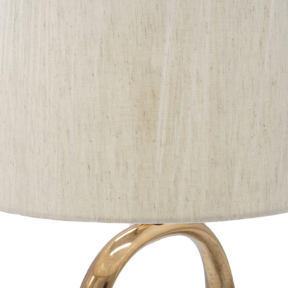 D14x28.5" Oval Shape Cut Out Metal Table Lamp