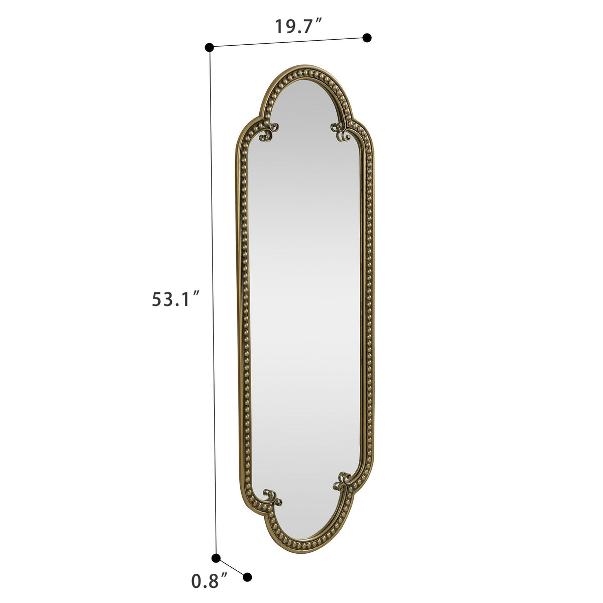 Scalloped Oval Wall Mirror - Vintage