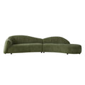 145.67'' Mid-Century Upholstered Comfy Couch with Chaise