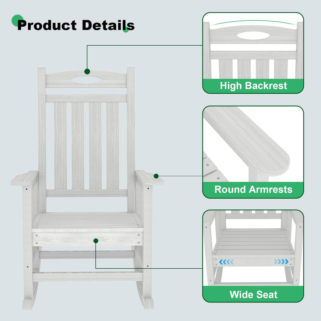 Outdoor Rocking Chair Set of 2