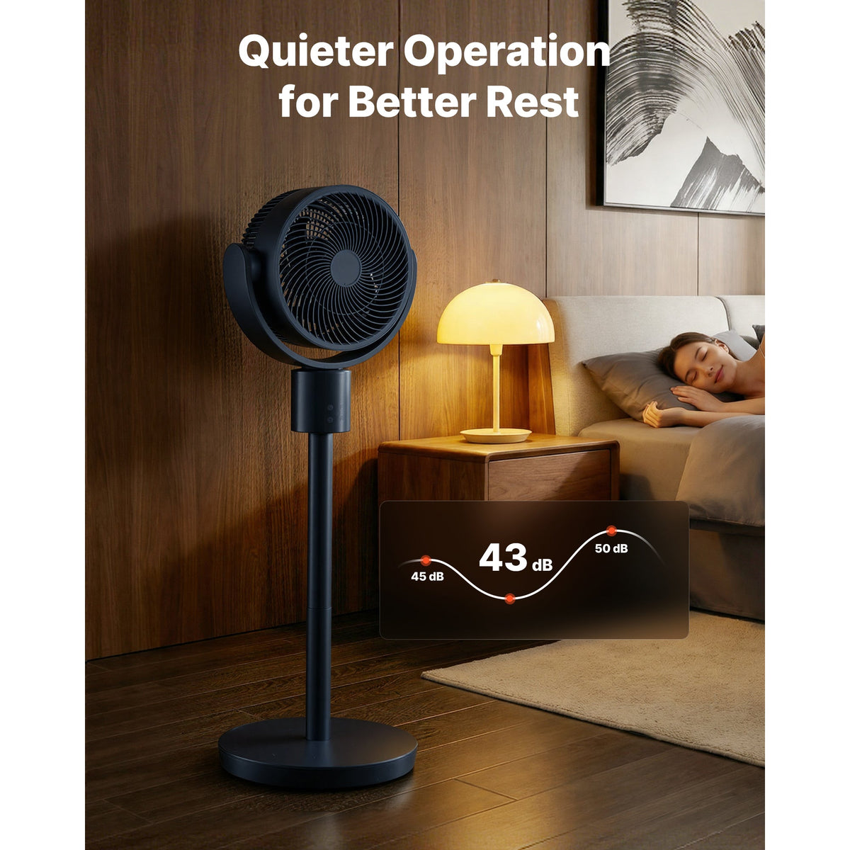 7-Inch Pedestal Fan - Oscillating Standing Floor Fan