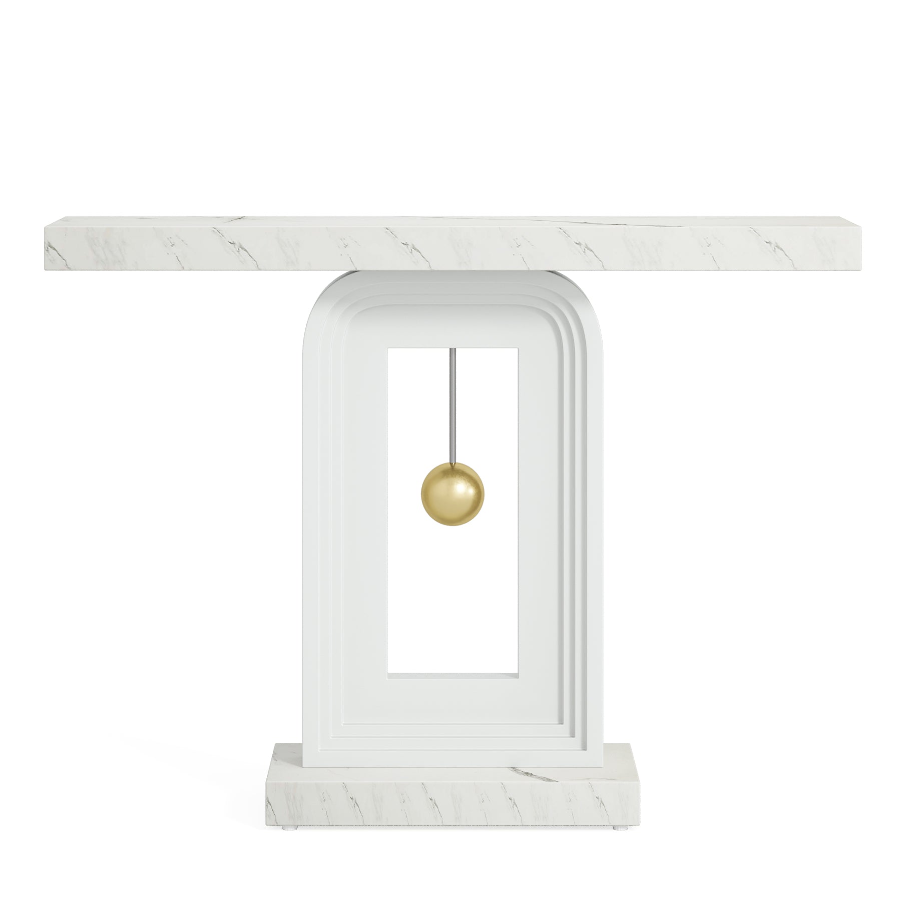 Modern Console Table with Geometric Base