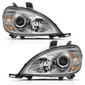 ANZO 1997-2001 Mercedes Benz M Class Projector Headlight Chrome Clear Amber 111462