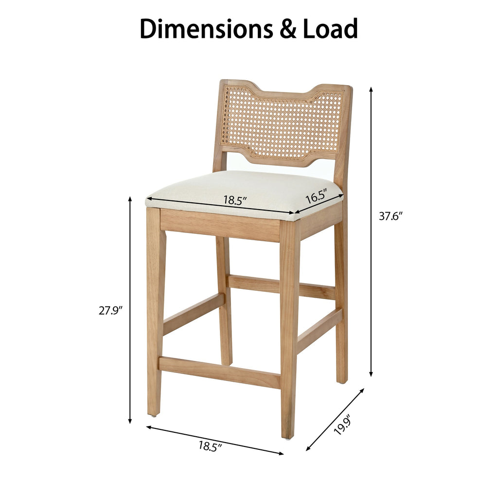 28" Farmhouse Barstools Set of 2