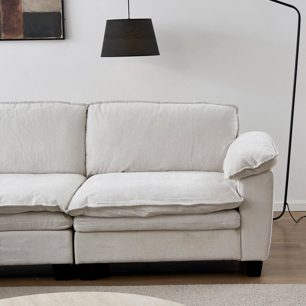 Luxury L Shape Sofa with Ottoman