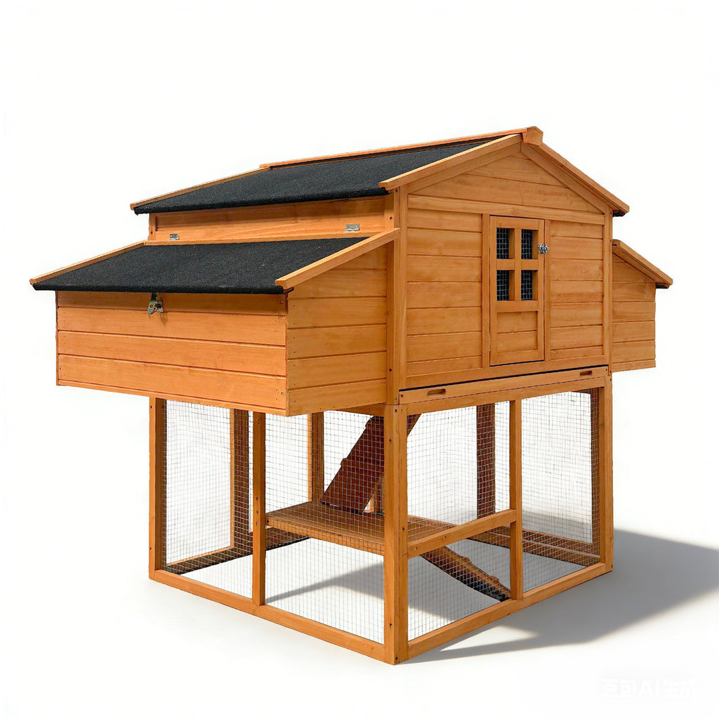 Chicken House for Outdoor with Two Nesting Box