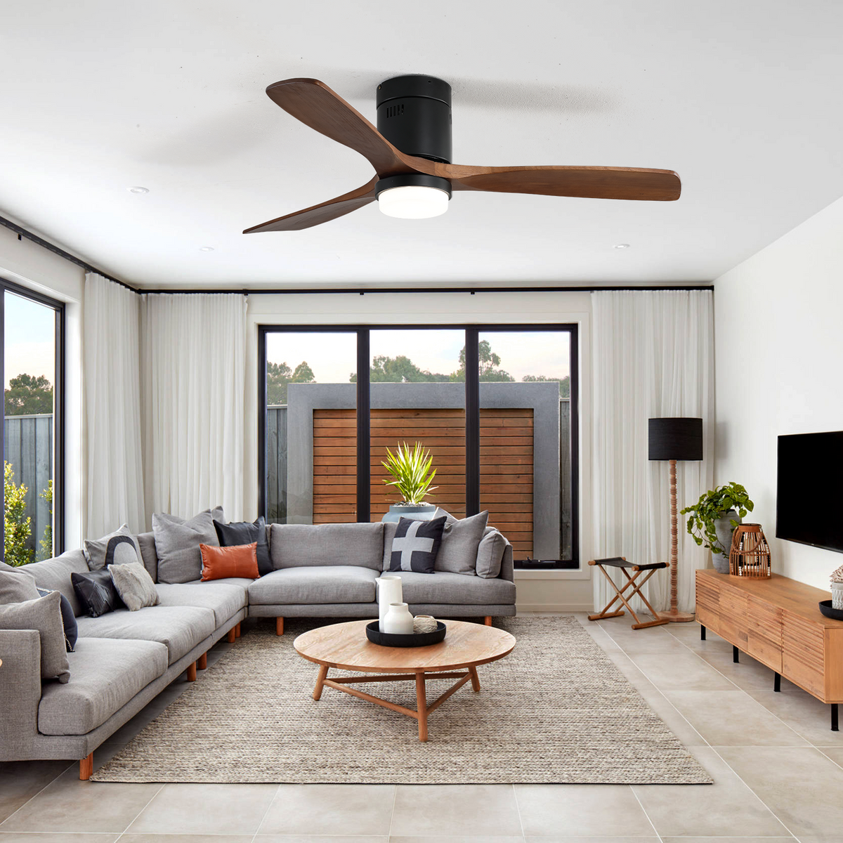 52 Inch Indoor Ceiling Fan With Lights