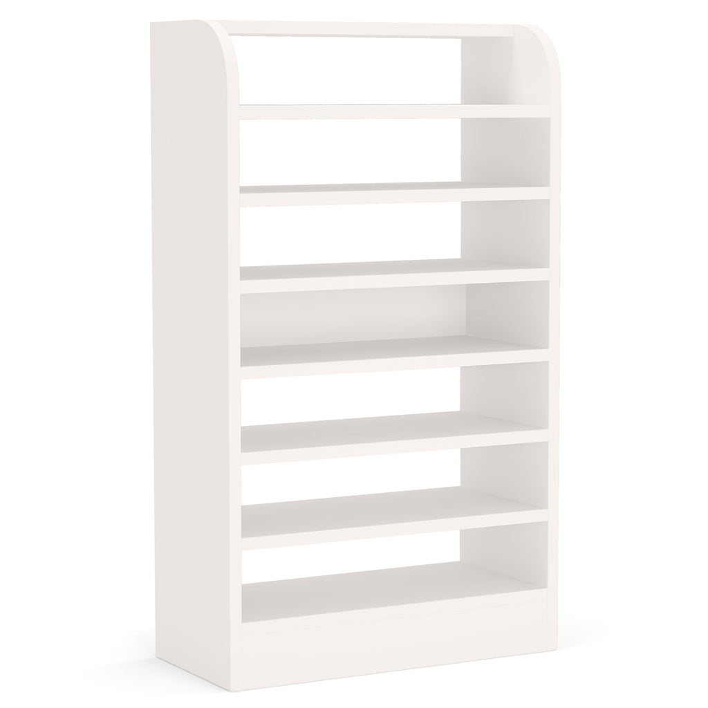 25.59" White 8-Tier Shoe Rack