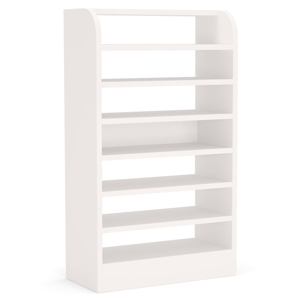 25.59" White 8-Tier Shoe Rack