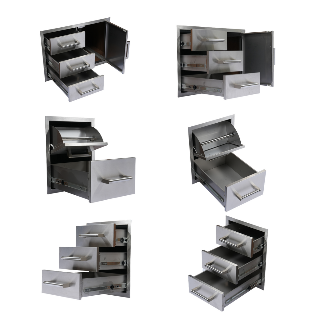 Built-in Outdoor Kitchen 32" LPG Gas Grill with Ice Box