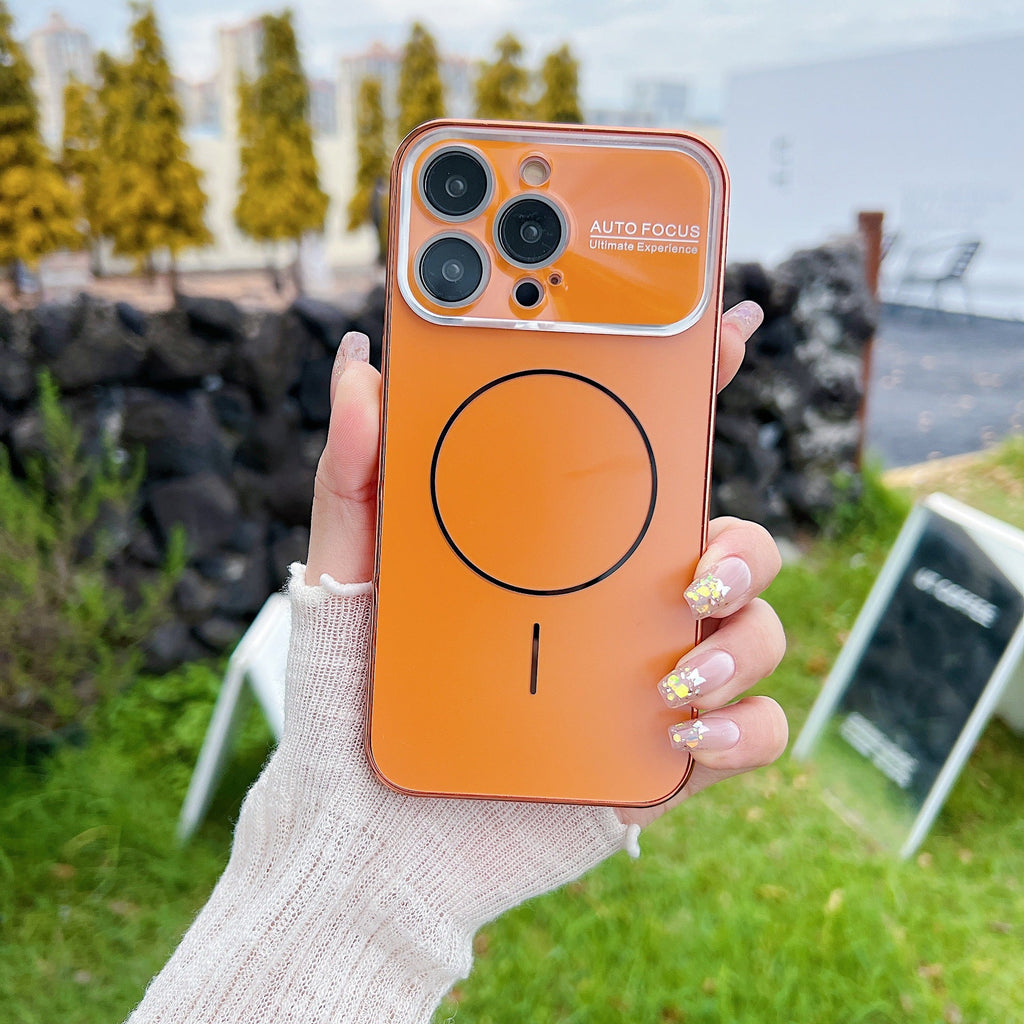 Laser-Cut Large-Window Lens Ring Magnetic Phone Case