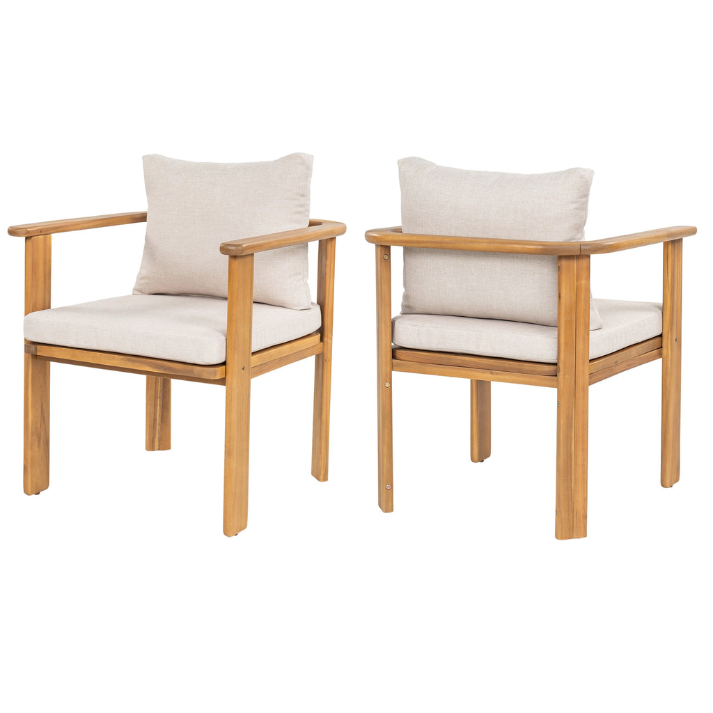 Kaja Outdoor Acacia Wood Dining Chair, Teak Finish