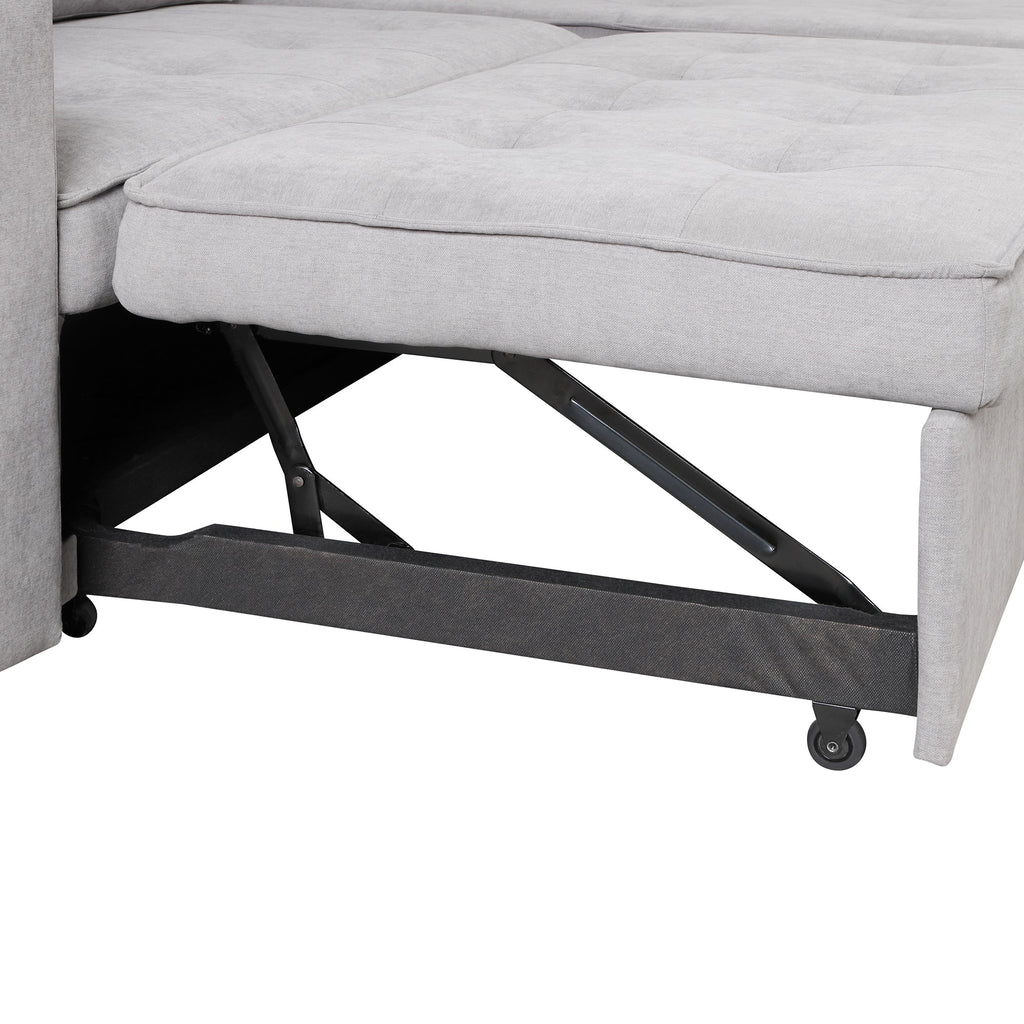104.5" Pull Out Sleeper Sofa Reversible L-Shape Sectional Couch