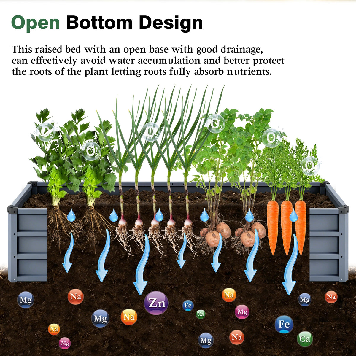 6x3x1ft Large Garden Bed