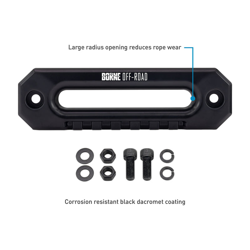 Borne Off-Road 12K Winch - Black Synthetic Rope BNWN-12-SBK