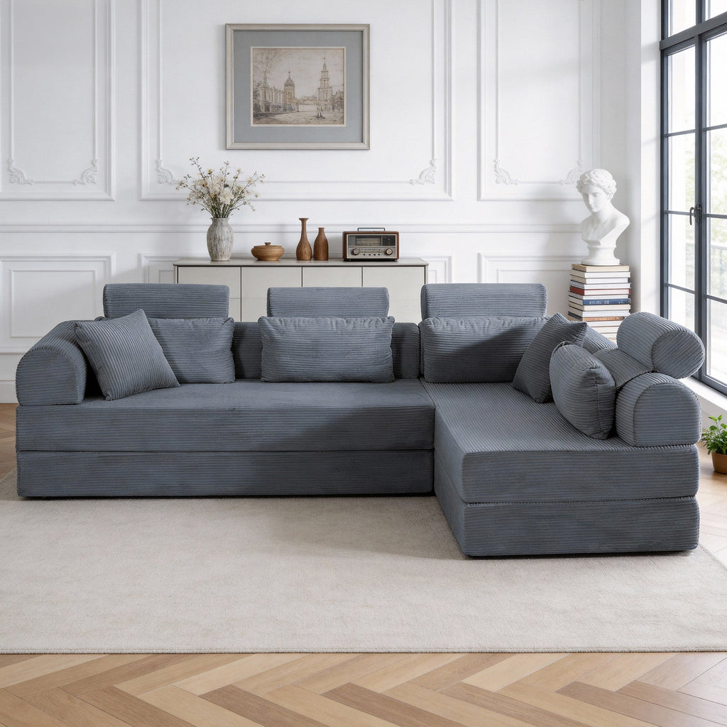L Shape Modular Sectional Sofa - Compressed Sectional Sofa