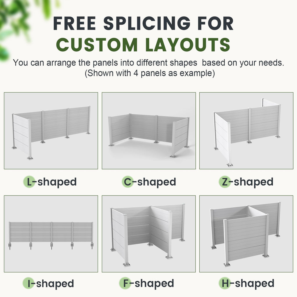 50" W x 49" H Outdoor Privacy Screen