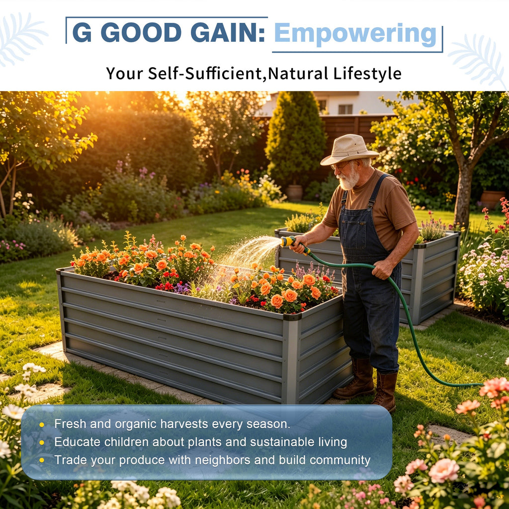 6x3x2ft Large Raised Garden Bed