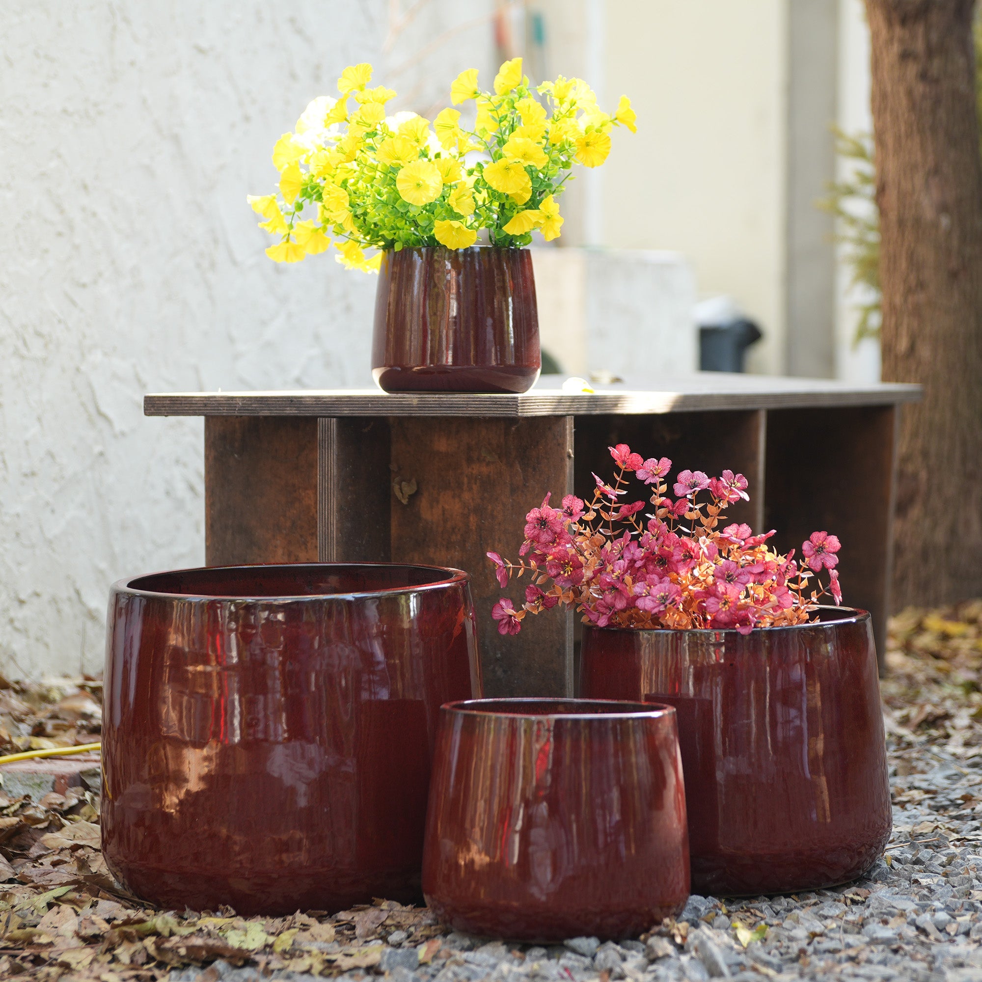 Handmade Ceramic Flower Pot Set of 4