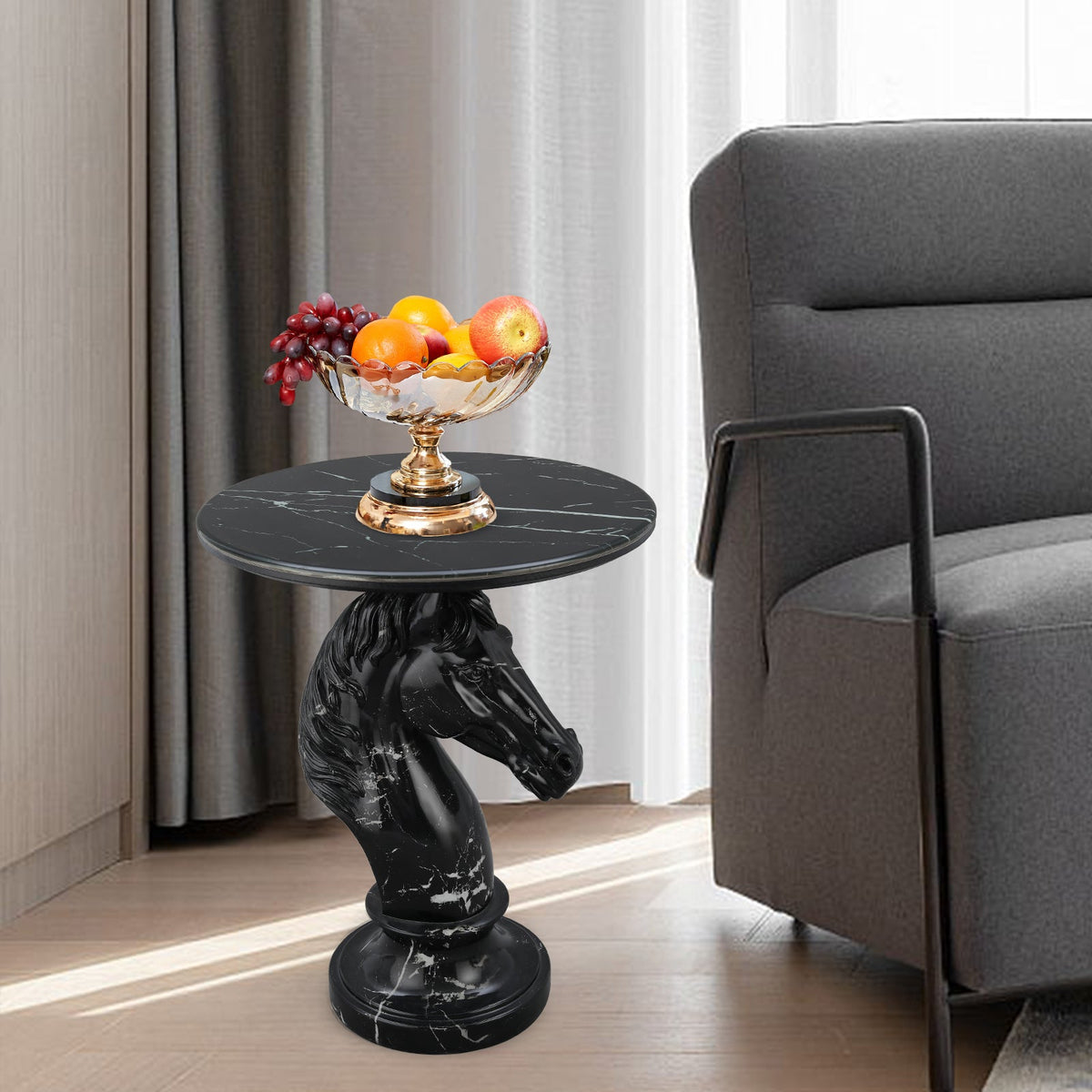 Horse Head Accent Table Animal Statue