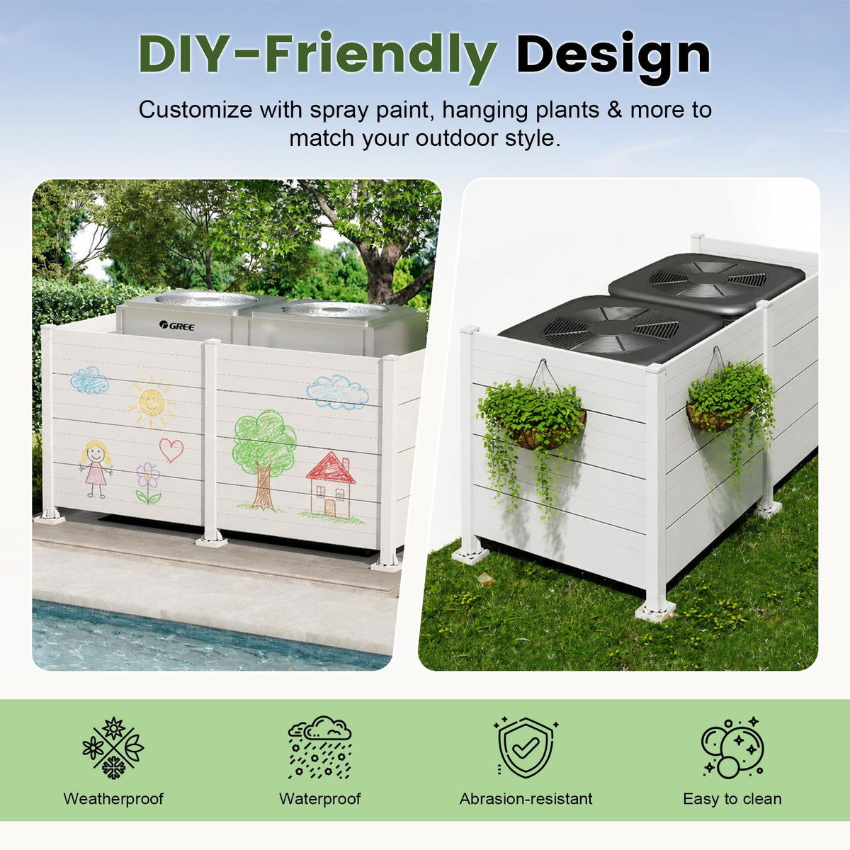 50" W x 49" H Outdoor Privacy Screen