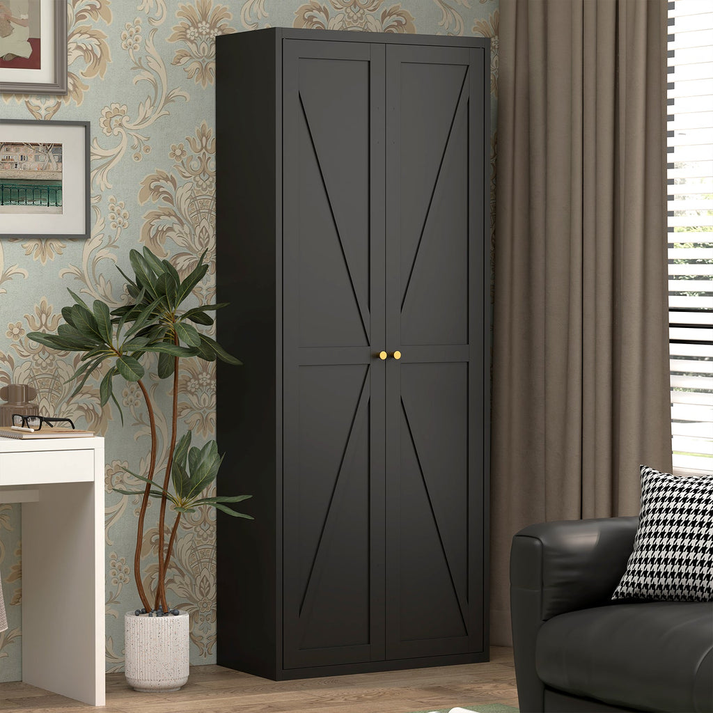2 Doors Metal Storage Cabinet Kitchen Pantry Cabinet