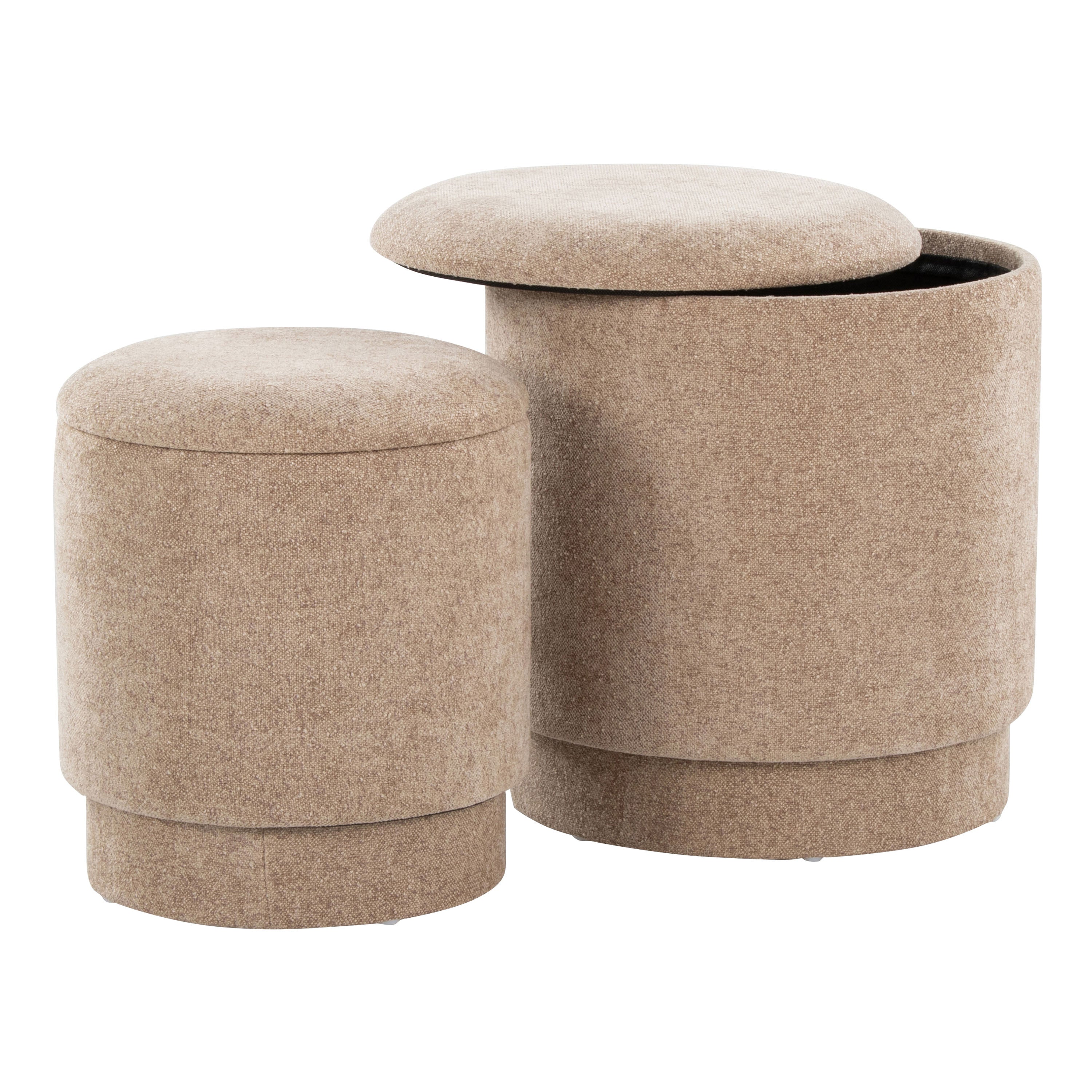 Upholstered Contemporary Ottoman Set