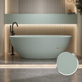 65'' Freestanding Bathtub Resin Stone Soaking Bathtub