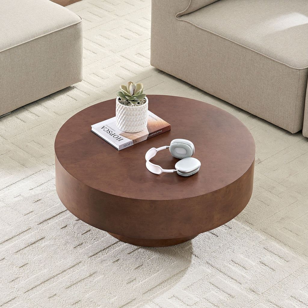 Faux Burl Wood Pattern Decal Coffee Table