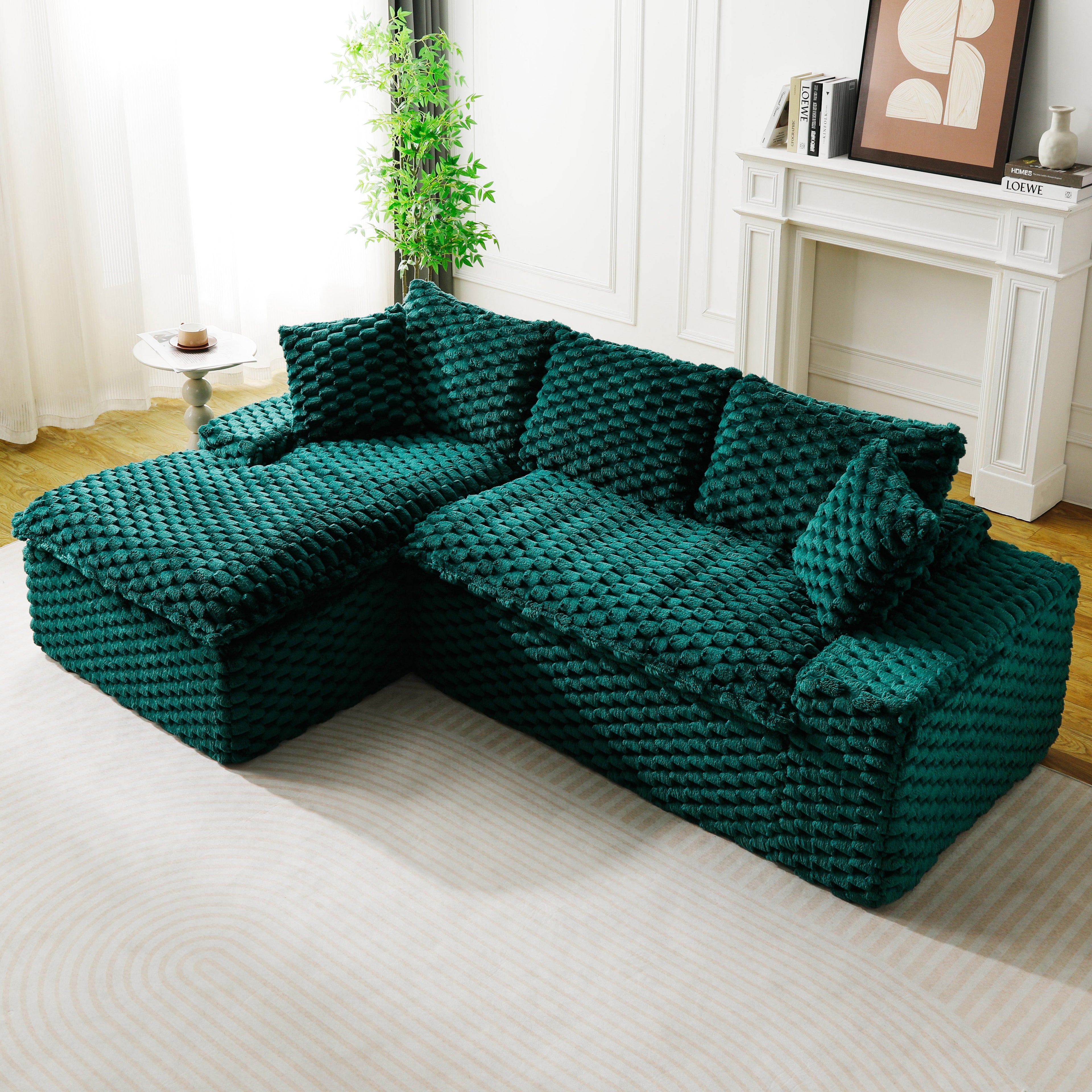 Green Turtle Velvet Versatile Sofa