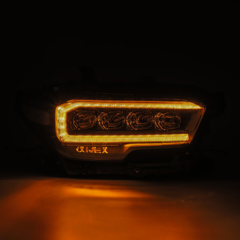 AlphaRex 16-20 Toyota Tacoma NOVA LED Projector Headlights Plank Style Black w/Activation Light 880707 *Discontinued