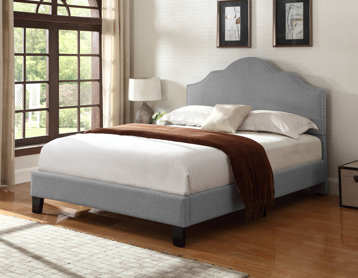 Gray Full Upholstered Bed