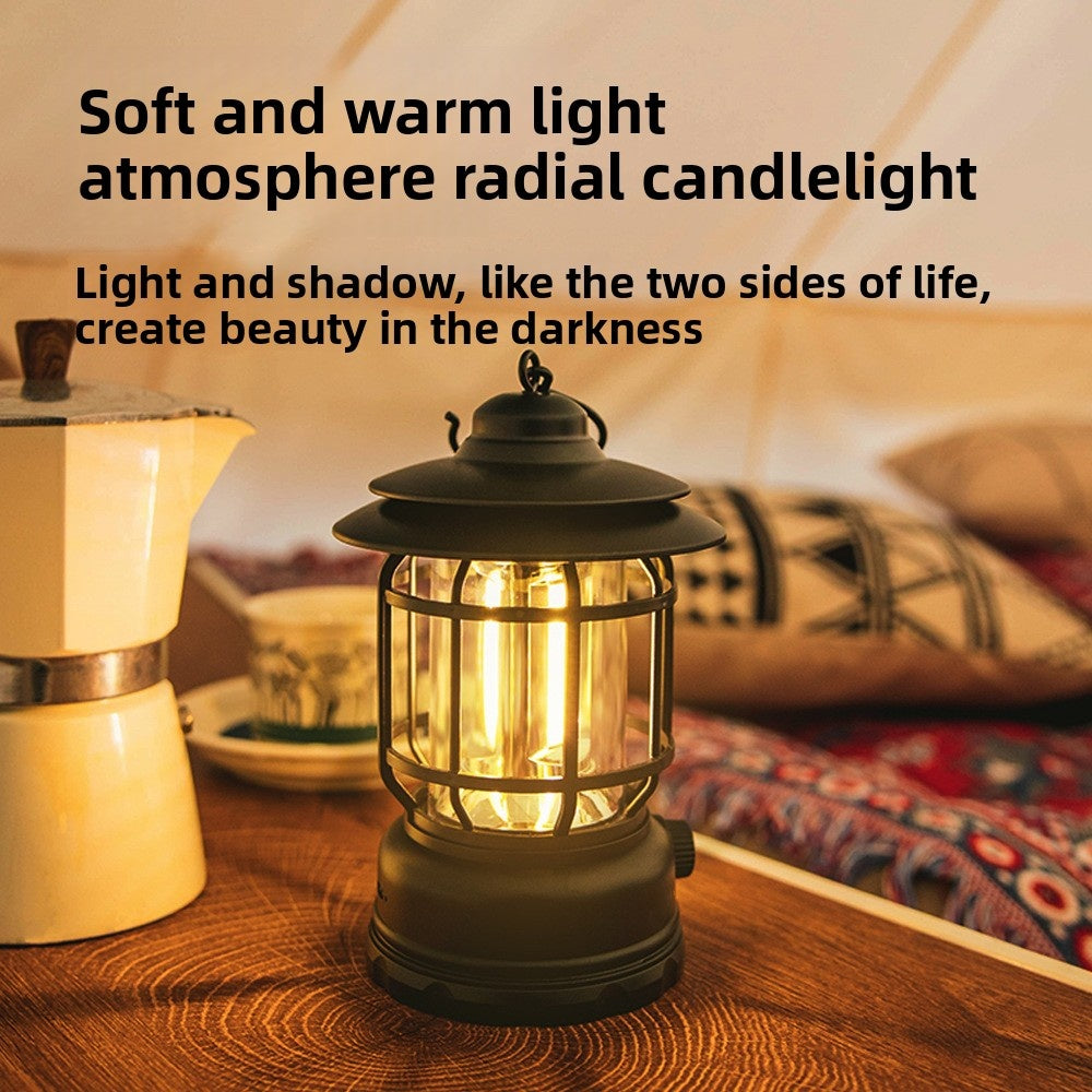 Camping Light, Ambient Light, Flame Camping Lamp, Tent Retro Hurricane Lamp