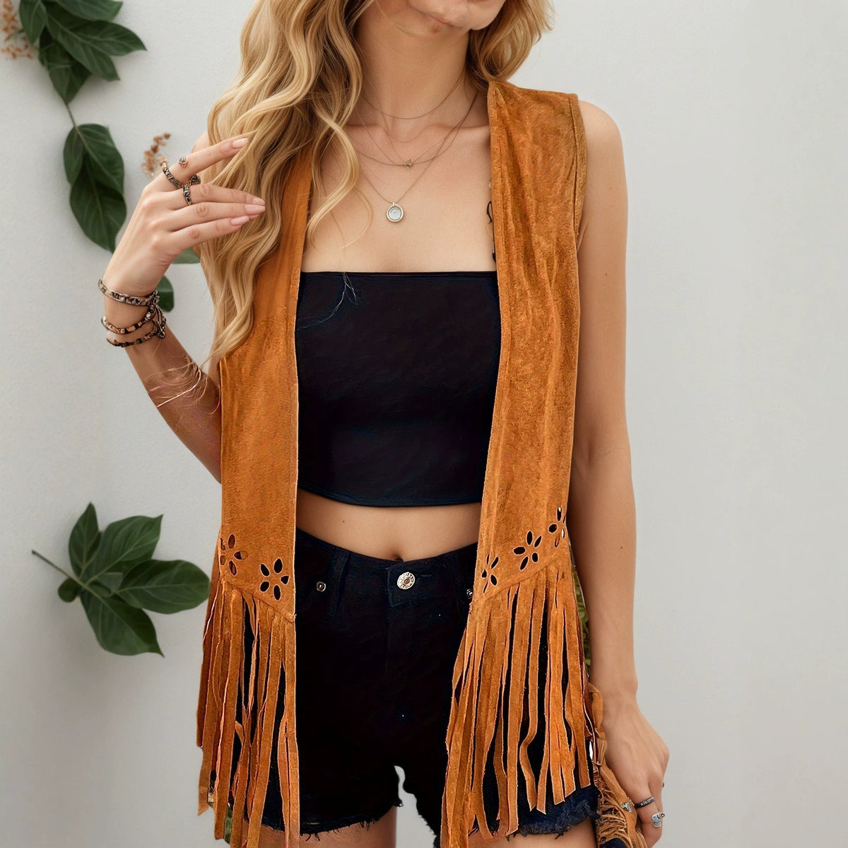 Casual Fashionable And Elegant Mid-length Cardigan Vest
