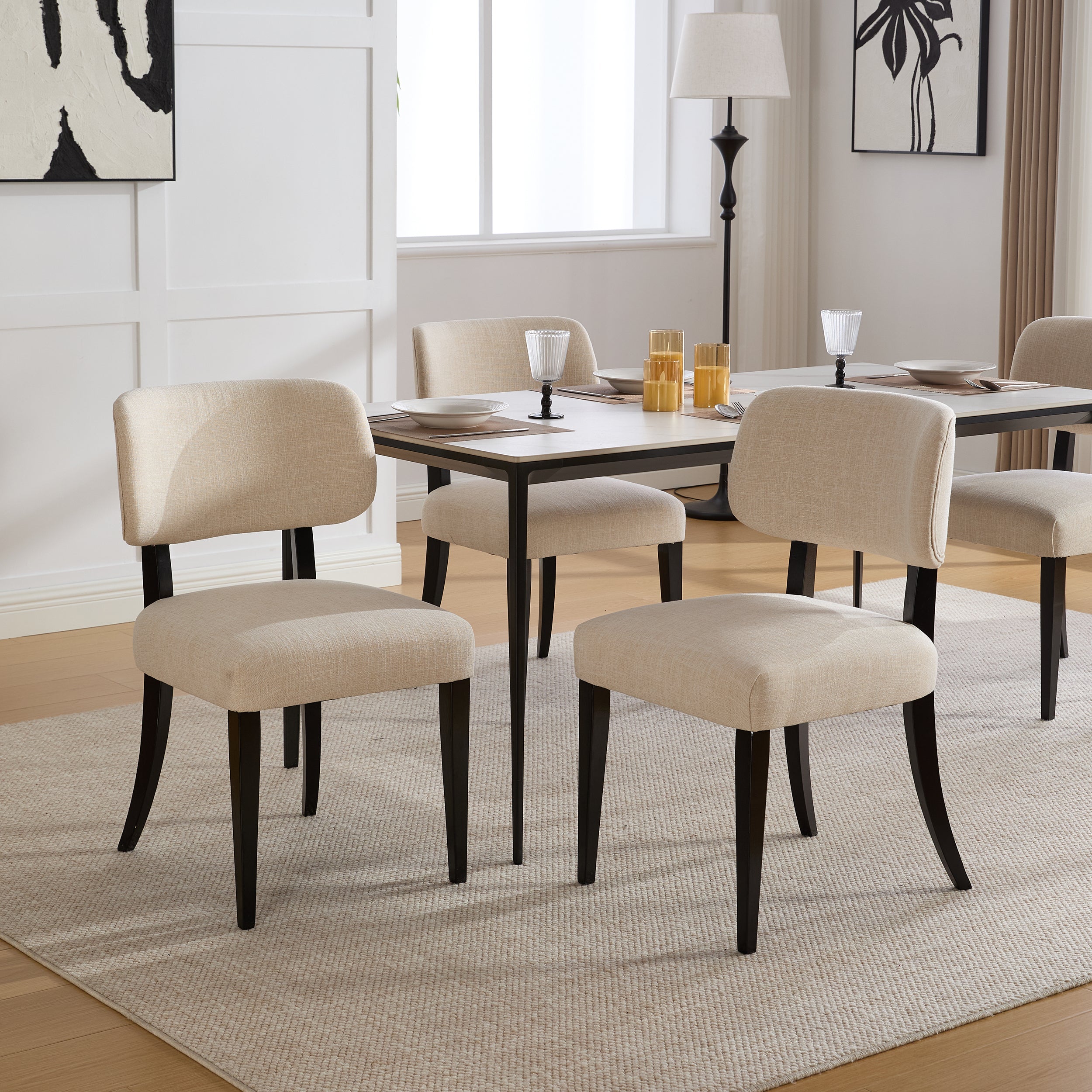 Wooden Dining Chairs Set of 2