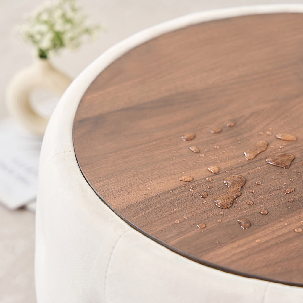 Luxurious Velvet Nesting Ottomans of 2 - 4-in-1 Function