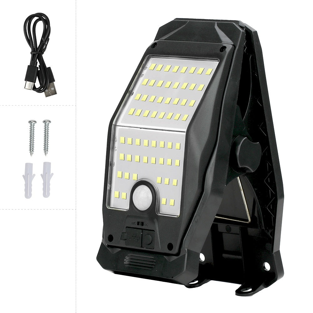 Outdoor Patio Motion-Sensor Punch-Free Solar Clip Light