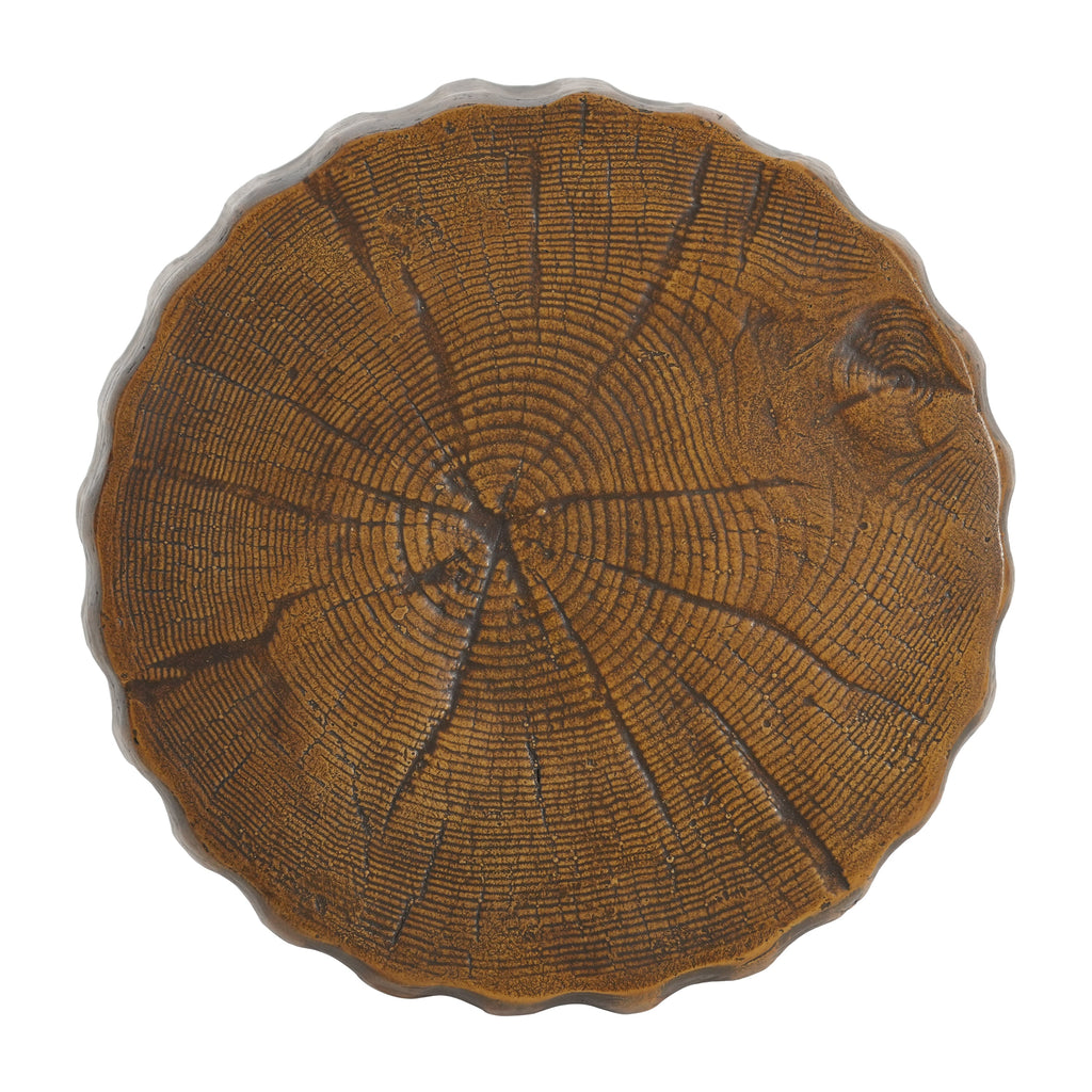 MGO Outdoor Indoor Side Table - Durable Tree Stump Style