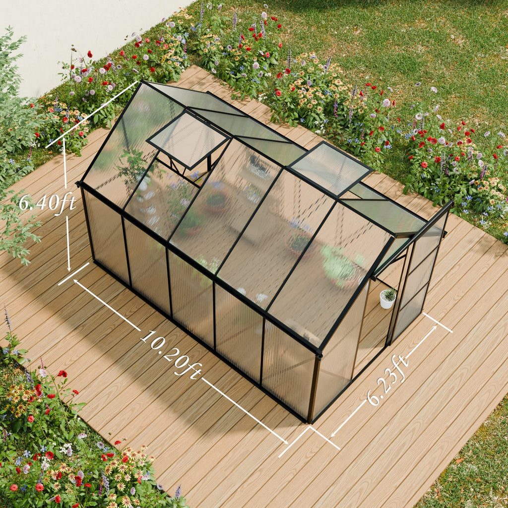 6x10 FT Polycarbonate Greenhouse