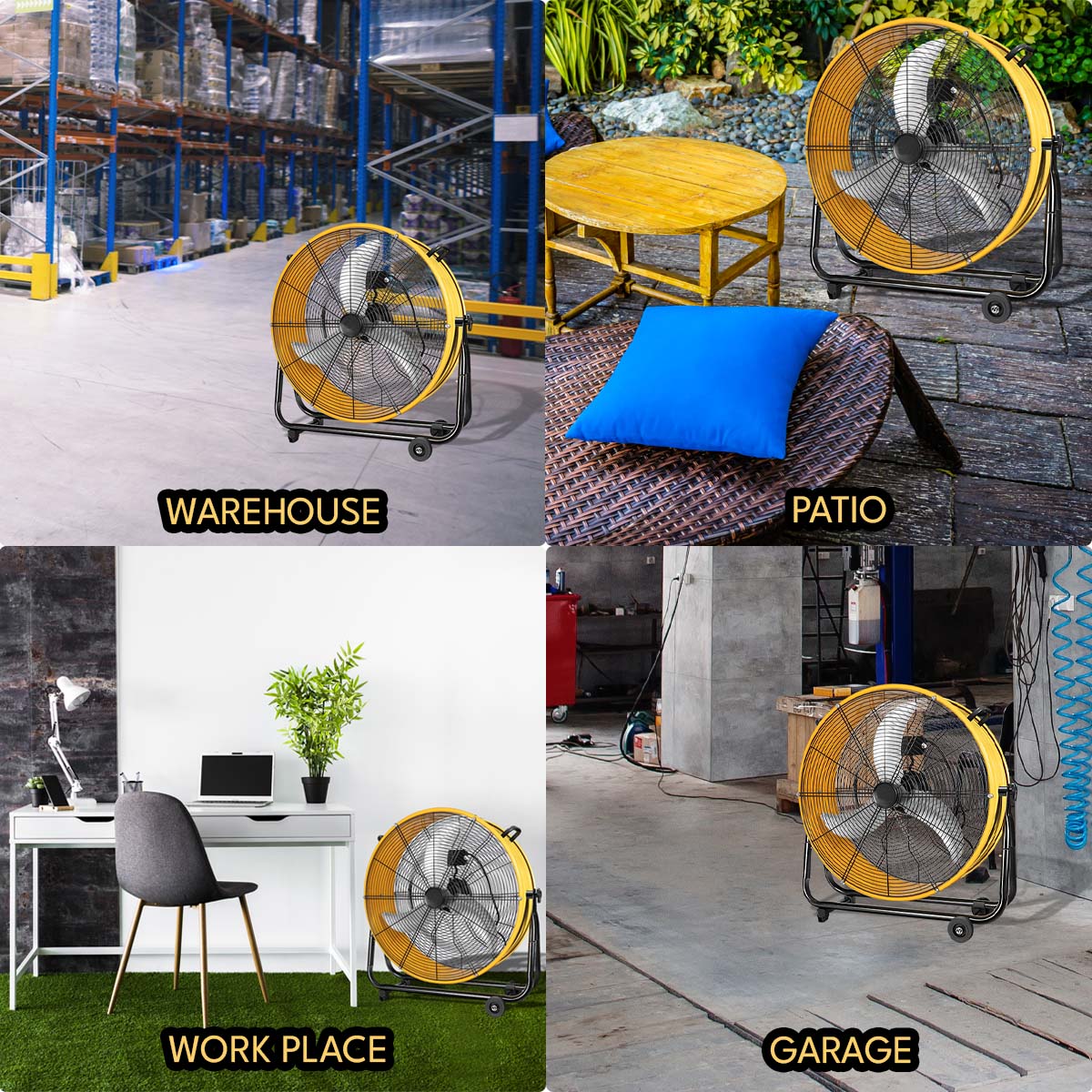 30 In. 3 Speed Drum Fan
