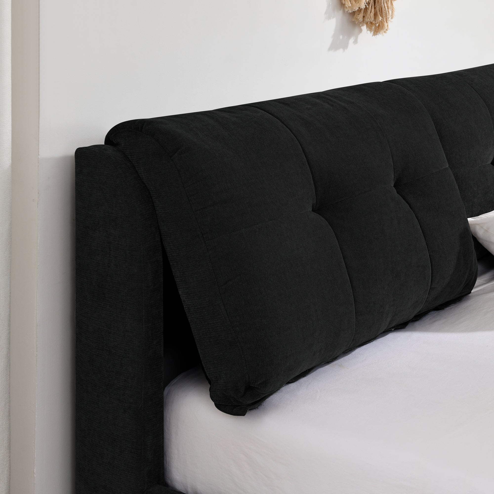 King Size Storage Upholstered Hydraulic Platform Bed