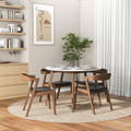 Alina Dining Table (White) and 4 Side Chairs