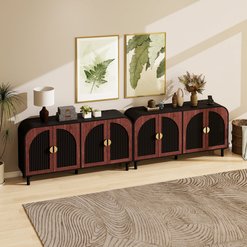 Vintage Arched Sideboard Cabinet