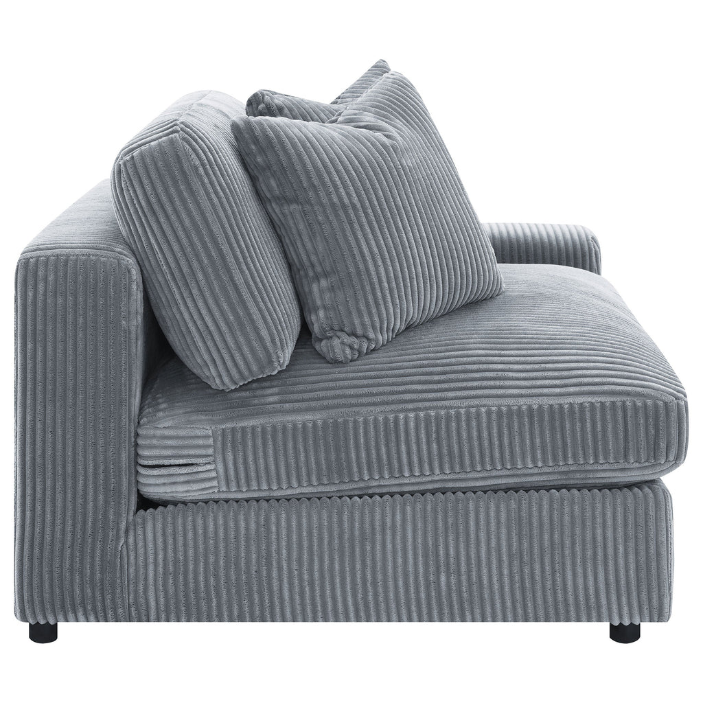 Cassidy Fog Upholstered Armless Chair